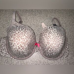 NWT Victoria’s Secret Perfect Coverage animal print bra size 40D